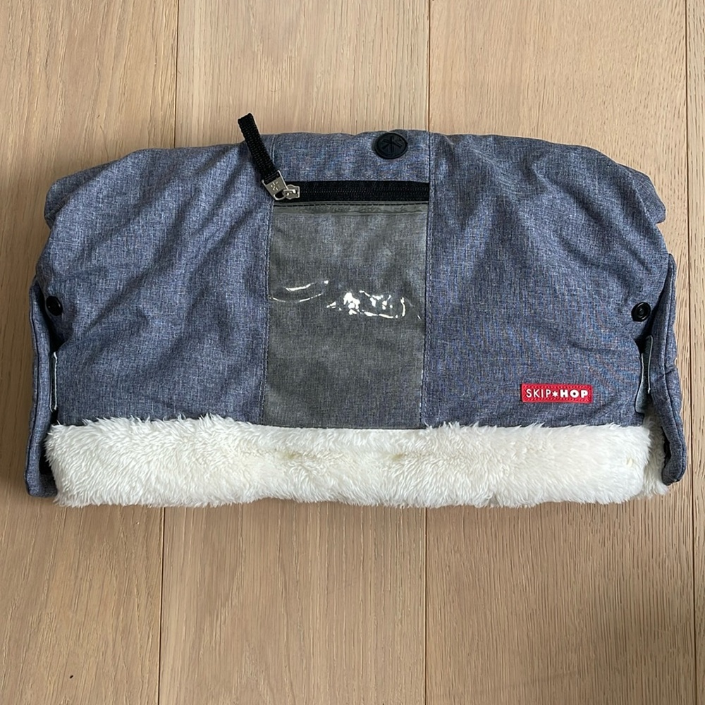 Skip Hop Stroll-and-Go Three-Season Hand Muff, One Size, Heather Grey
